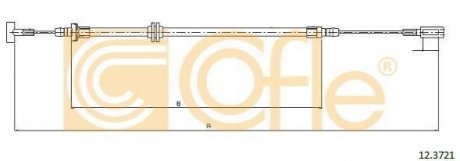 Трос, стояночная тормозная система COFLE 12.3721 (фото 1)