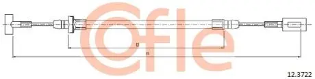 Трос, стояночная тормозная система COFLE 12.3722
