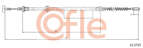 Трос, стояночная тормозная система COFLE 12.3723