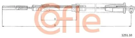 Трос ручника COFLE 1251.10
