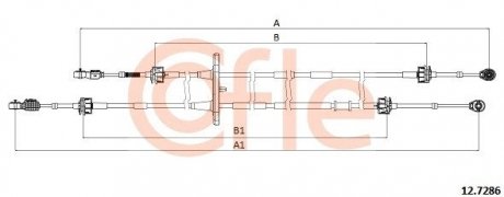 Трос, ступінчаста коробка передач COFLE 12.7286 (фото 1)