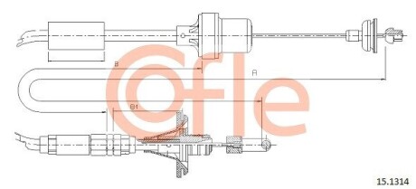 Тросик сцепления COFLE 15.1314