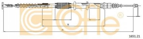 Трос, стояночная тормозная система COFLE 1651.21