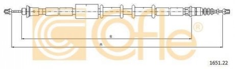 Трос, стояночная тормозная система COFLE 1651.22