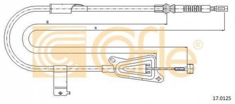 Трос, стояночная тормозная система COFLE 17.0125 (фото 1)