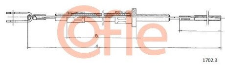 Трос, управление сцеплением COFLE 1702.3 (фото 1)