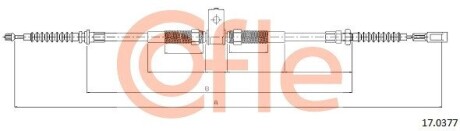 Трос, стояночная тормозная система COFLE 17.0377