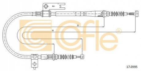 Трос, стояночная тормозная система COFLE 17.0595 (фото 1)
