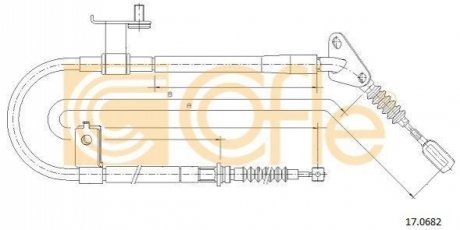 Трос, стояночная тормозная система COFLE 17.0682 (фото 1)