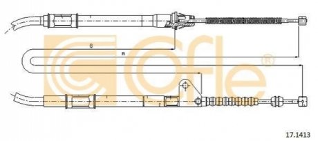 Трос, стояночная тормозная система COFLE 17.1413 (фото 1)