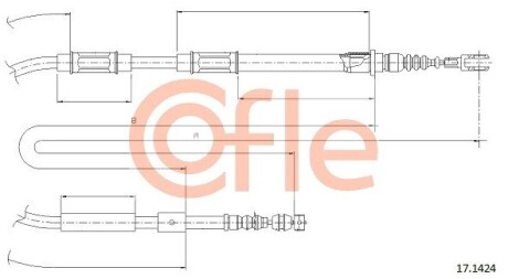 Трос, стоянкова гальмівна система COFLE 17.1424