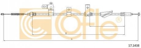 Трос, стояночная тормозная система COFLE 17.1438 (фото 1)