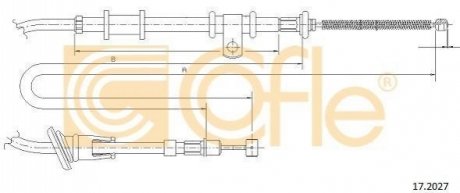 Трос, стояночная тормозная система COFLE 17.2027