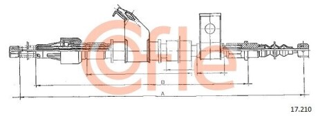 Трос, стояночная тормозная система COFLE 17.210 (фото 1)