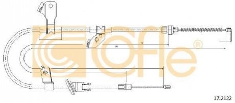 Трос, стояночная тормозная система COFLE 17.2122 (фото 1)