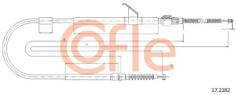 Трос ручника COFLE 17.2282