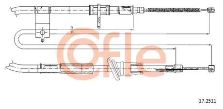 Трос ручника COFLE 17.2511