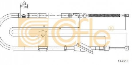 Трос, стояночная тормозная система COFLE 17.2515 (фото 1)