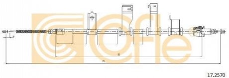 Трос, стоянкова гальмівна система COFLE 17.2570