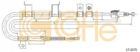 Трос, стояночная тормозная система COFLE 17.2575 (фото 1)