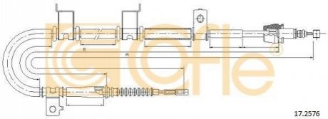 Трос, стояночная тормозная система COFLE 17.2576 (фото 1)