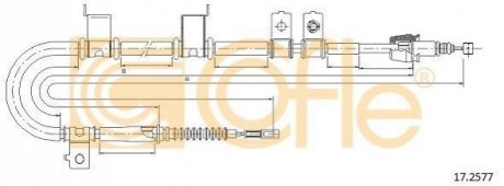 Трос, стоянкова гальмівна система COFLE 17.2577 (фото 1)
