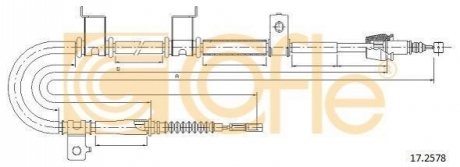 Трос, стояночная тормозная система COFLE 17.2578 (фото 1)