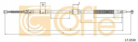Трос, стоянкова гальмівна система COFLE 17.3530