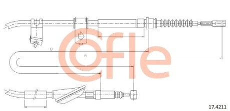 Трос, стояночная тормозная система COFLE 17.4211