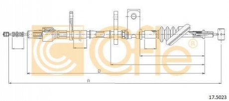 Трос, стоянкова гальмівна система COFLE 17.5023 (фото 1)