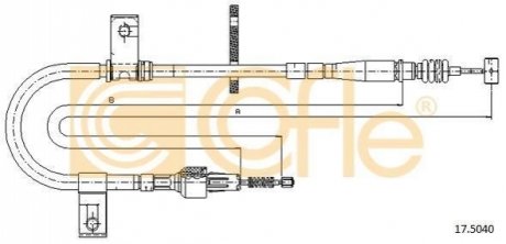 Трос, стоянкова гальмівна система COFLE 17.5040 (фото 1)