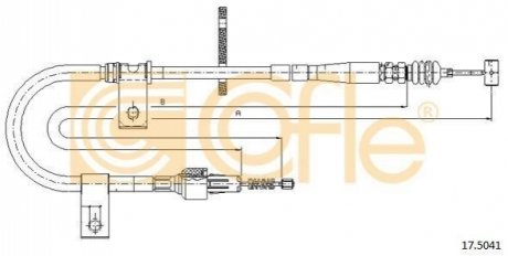 Трос, стояночная тормозная система COFLE 17.5041 (фото 1)