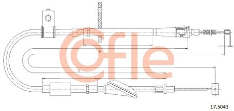 Трос ручника COFLE 17.5043 (фото 1)