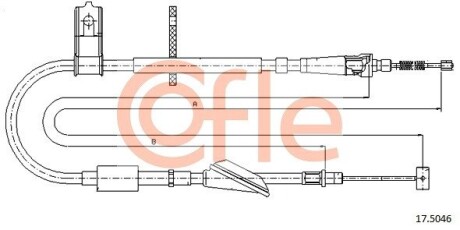 Трос ручника COFLE 17.5046 (фото 1)