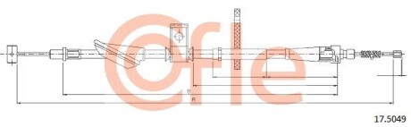 Трос ручника COFLE 17.5049