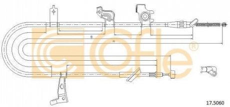 Трос, стояночная тормозная система COFLE 17.5060 (фото 1)