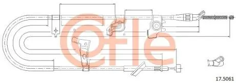 Трос, стояночная тормозная система COFLE 17.5061
