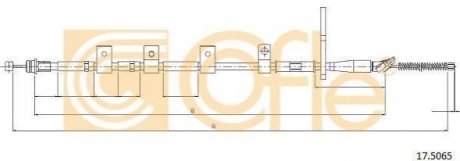 Трос, стояночная тормозная система COFLE 17.5065 (фото 1)