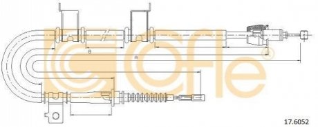Трос, стояночная тормозная система COFLE 17.6052