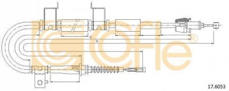 Трос, стояночная тормозная система COFLE 17.6053 (фото 1)