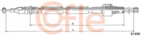 Трос, стоянкова гальмівна система COFLE 17.610