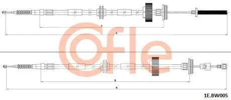 Трос ручника COFLE 1E.BW005