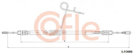 Трос ручника COFLE 1.FO006 (фото 1)
