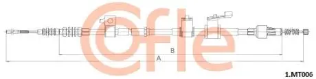 Трос ручного тормоза COFLE 1.MT006