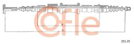 Трос, стояночная тормозная система COFLE 251.25