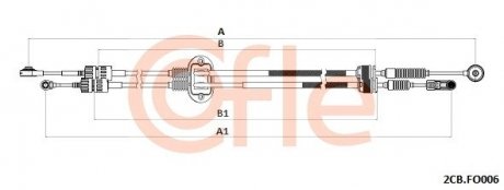 Трос кпп COFLE 2CB.FO006