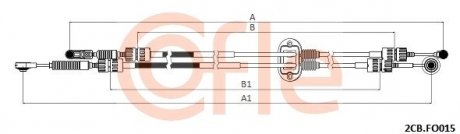 Трос кпп COFLE 2CB.FO015