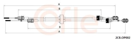 Трос кпп COFLE 2CB.OP002