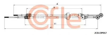 Трос кпп COFLE 2CB.OP017