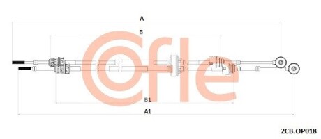 Трос кпп COFLE 2CB.OP018